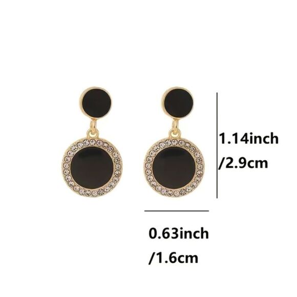 🔅🆕✨🔅Elegant Luxurious Black Decor Dangle Earrings🔅✨ - Picture 6 of 8